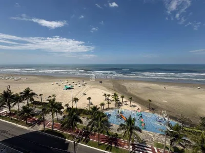 VISTA MAR TOTAL! SEMI-MOBILIADO 2 DORMT, CHURRASQUEIRA A CARVAO, 760 MIL , 2 VAGAS DEMARCADAS LAZER COMPLETO.