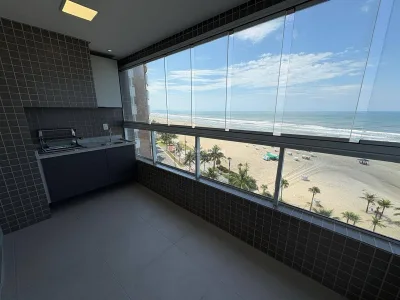 VISTA MAR TOTAL! SEMI-MOBILIADO 2 DORMT, CHURRASQUEIRA A CARVAO, 760 MIL , 2 VAGAS DEMARCADAS LAZER COMPLETO.