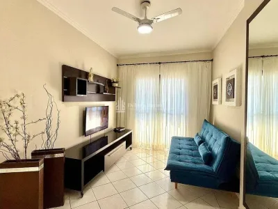 Frente Mar Vista Mar,1dorm MOBILIADO,1vaga,sacada e lazer,ACEITA BANCO APENAS R$410MIL