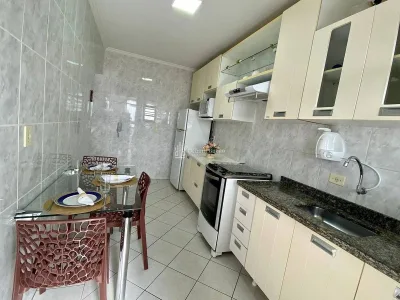 Frente Mar Vista Mar,1dorm MOBILIADO,1vaga,sacada e lazer,ACEITA BANCO APENAS R$410MIL