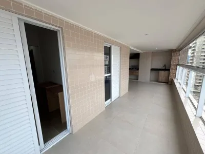 Guilhermina Exclusivo, Vista Mar Semi Mobiliado! 3 Dormitorios, Lazer Completo.