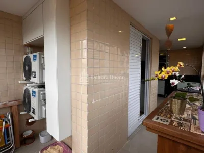 Apartamento Vista Mar, 2 dorm sendo os dois suíte, lazer completo, sacada gourmet, ar-condicionado, semi-mobiliado
