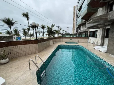 LOCAÇÃO DEFINITIVA FRENTE MAR 3 DORMITORIOS COM LAZER COMPLETO POR APENAS R$ 4.900,00 O PACOTE MENSAL