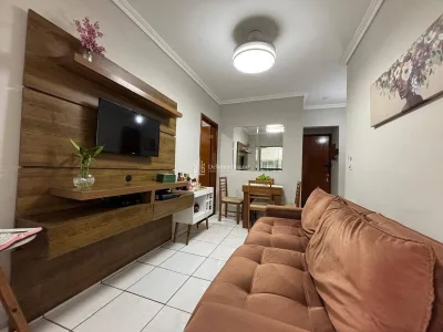 Quadra da Praia- 1 dorm - 1 banheiro -2 sacadas - Mobiliado - Lazer R$340 Mil.