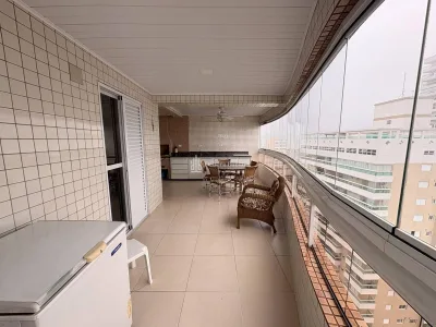 SOFISITICADO, 4 DORMT CANTO DO FORTE VISTA MAR TODO MOBILIADO! LAZER CLUBE