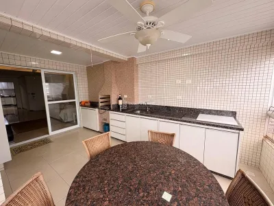 SOFISITICADO, 4 DORMT CANTO DO FORTE VISTA MAR TODO MOBILIADO! LAZER CLUBE
