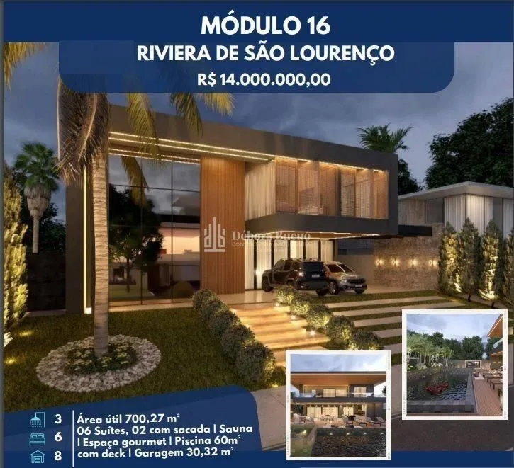MANSÃO MARAVILHOSO !!! RIVIERA SÃO LOURENÇO 6 SUITES ESPAÇO GOURMET