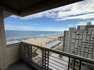 COBERTURA DUPLEX VISTA MAR !!! GUILHERMINA 3 DORMITORIOS 2 VAGAS DEMARCADAS MOBILIADO