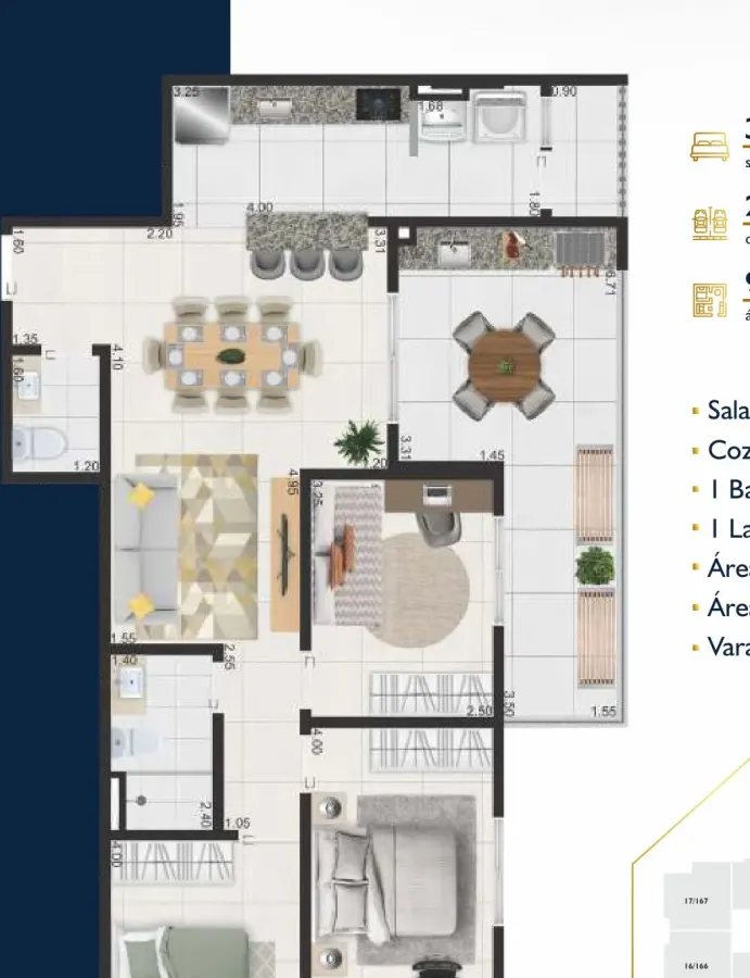 Apartamento 3 quartos no Caiçara — foto 24