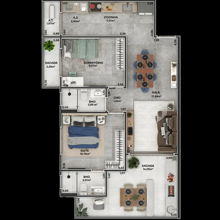 Apartamento 2 quartos no Boqueirão — foto 4