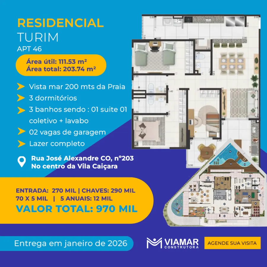 Apartamento 3 quartos no Vila Caiçara — foto 2