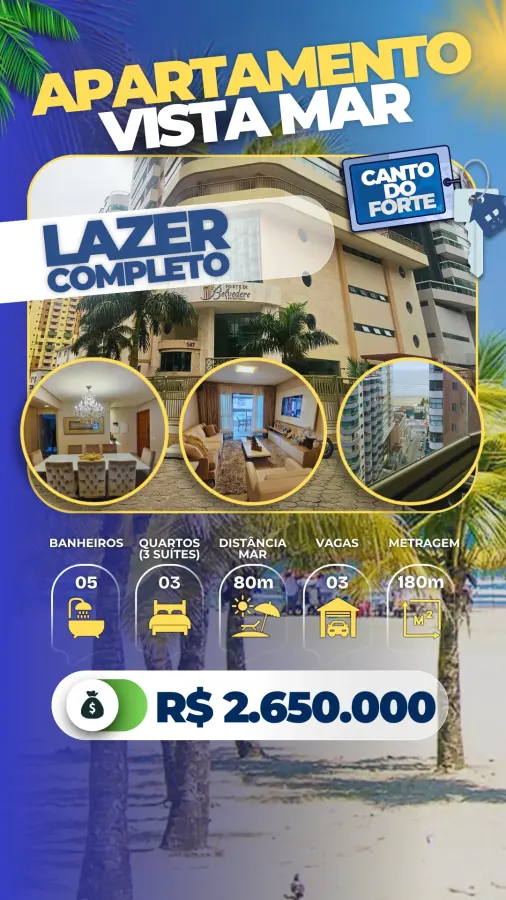 Apartamento 3 quartos no Canto do Forte — foto 2
