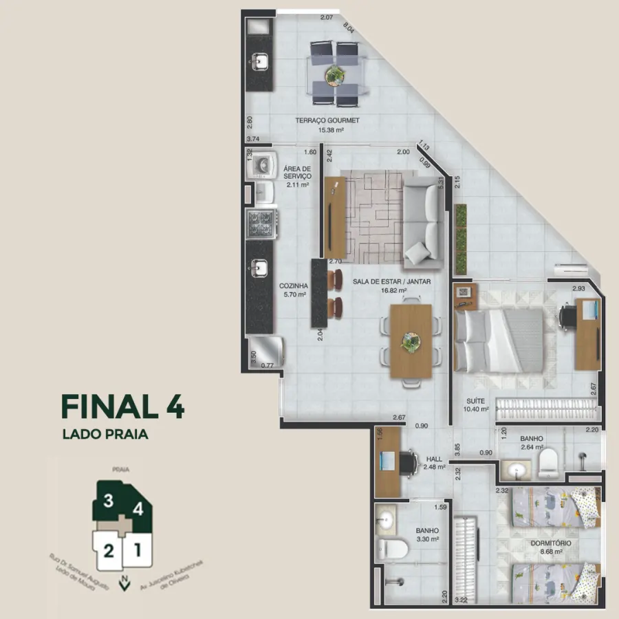 Apartamento 2 quartos no Vila Caiçara — foto 2