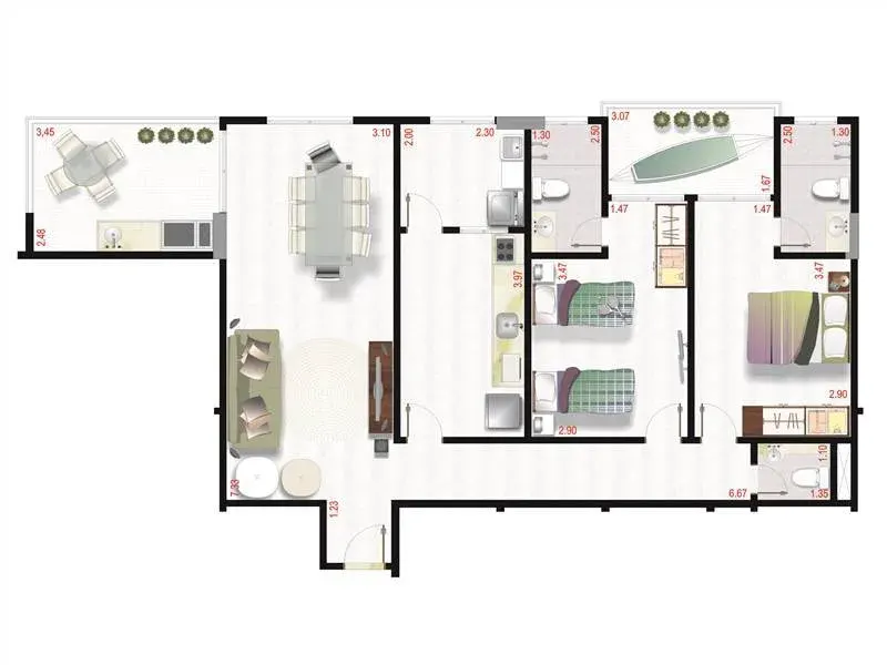Apartamento 2 quartos no Vila Tupi — foto 1