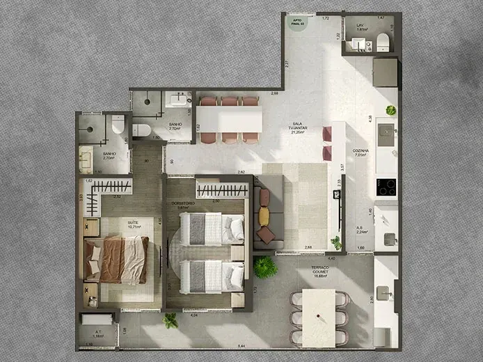 Apartamento 2 quartos no Canto do Forte — foto 3