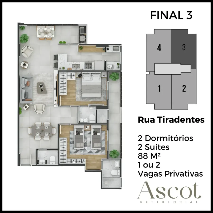 Apartamento 2 dorm. no Canto do Forte, pronto para morar — foto 3
