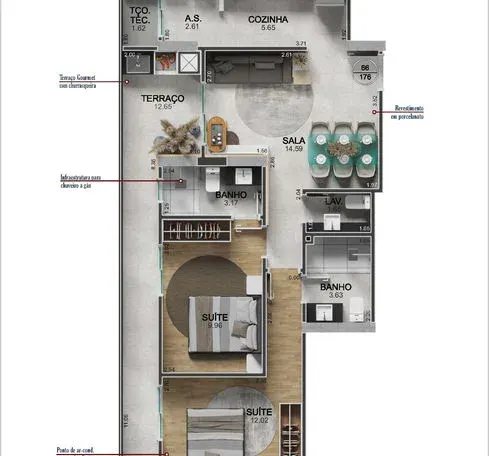 Apartamento 2 quartos no Vilamar — foto 7