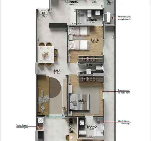 Apartamento 2 quartos no Vilamar — foto 9