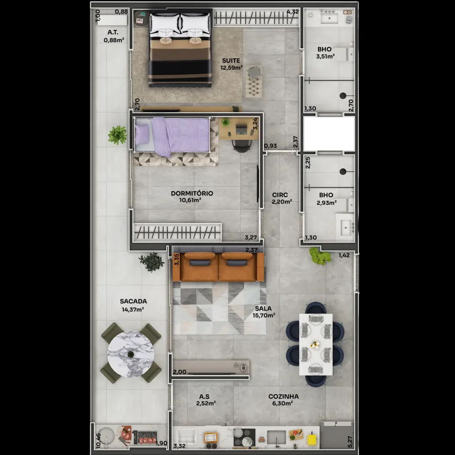 Apartamento 2 quartos no Boqueirão — foto 5