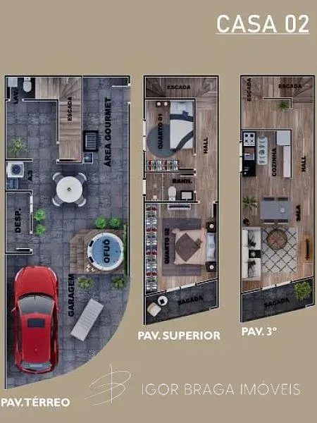 Sobrado 2 dormitórios à venda em Caiçara, Praia Grande - 80 m²