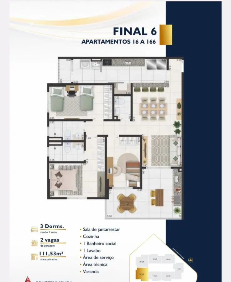 Apartamento 3 quartos no Vila Caiçara — foto 3