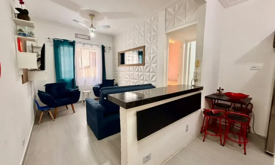 Apartamento 1 dorm. no Vila Caiçara, pronto para morar