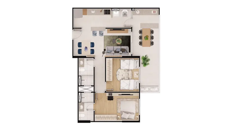 Apartamento 3 quartos no Vila Caiçara — foto 4