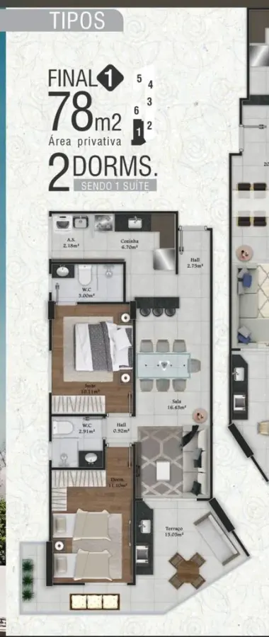 Apartamento 2 quartos no Mirim — foto 8