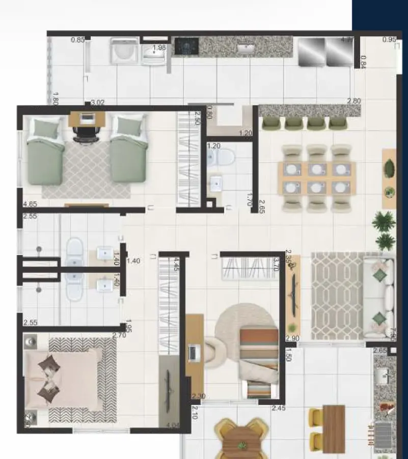 Apartamento 3 quartos no Caiçara — foto 29